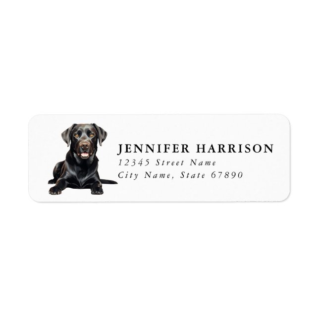 Brown Labrador Retriever Return Address Labels (Front)