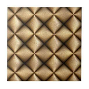 Brown leather abstract tile