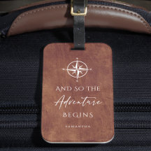 Brown Leather Adventure Begins Personalized