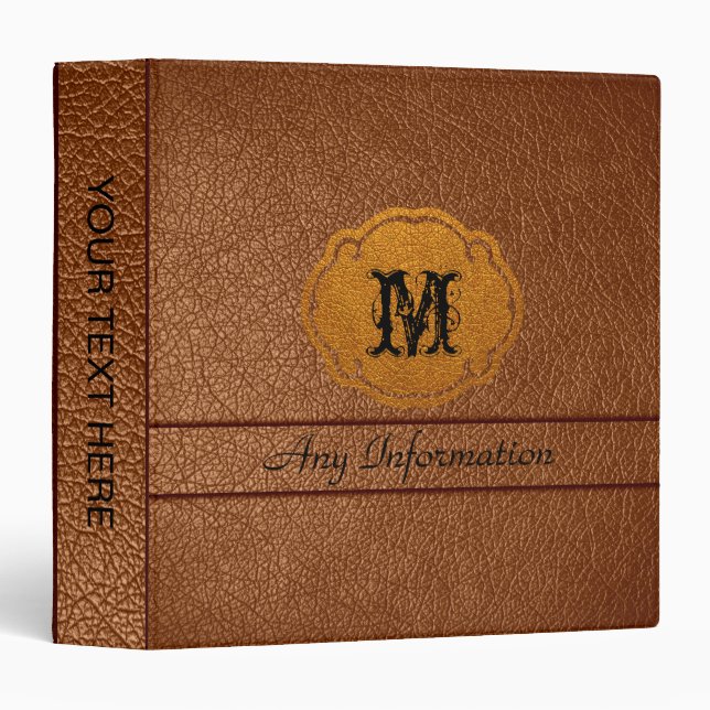Brown Leather Binder (Front/Spine)