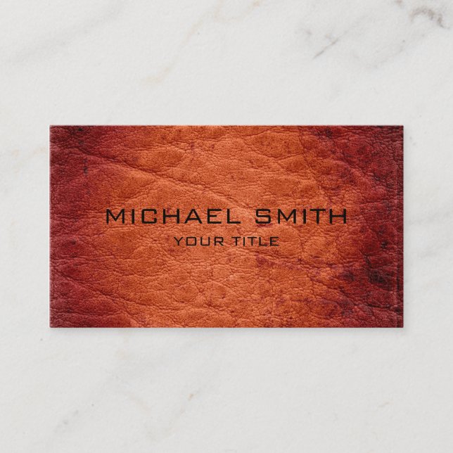Brown Leather Business Card (Front)