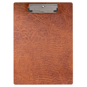 Brown leather clipboard