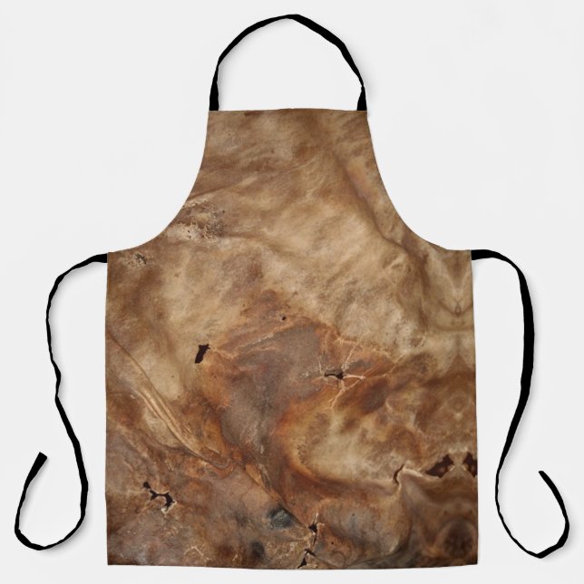 brown leather cow hide print  All-Over Print Apron (Front)