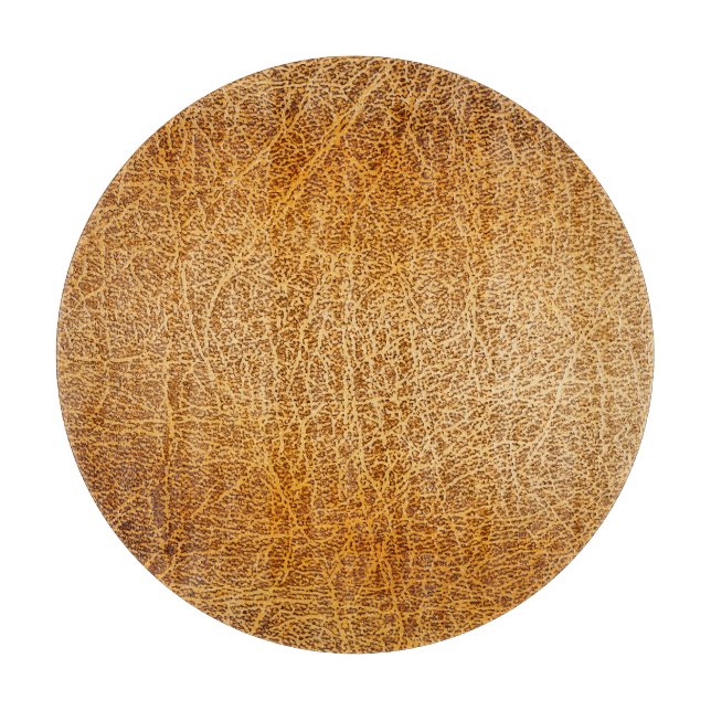 Brown Leather: Detailed Texture Closeup Cutting Board (Front)
