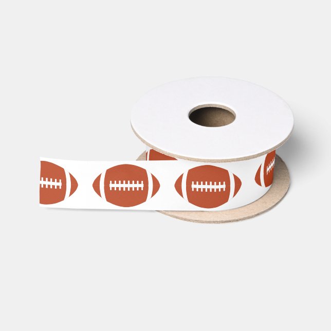 Brown Leather Football Ribbon for Football Players Satin Ribbon (Spool)
