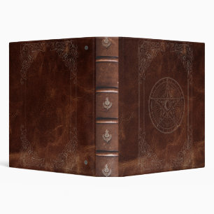 Brown Leather Grimoire Book of Shadows Binder