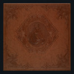 Brown leather horse head vintage frame poster<br><div class="desc">Brown leather horse head vintage frame</div>