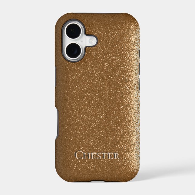 Brown Leather Like Texture Personalized (Back)
