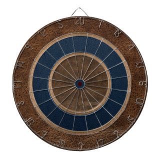 Brown Leather Look dart board