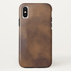 Brown Leather-look iPhone X Case