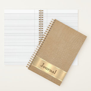 Brown leather look journal