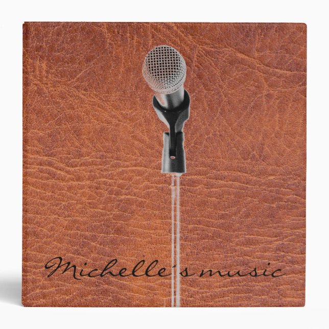 Brown leather music binder (Front)