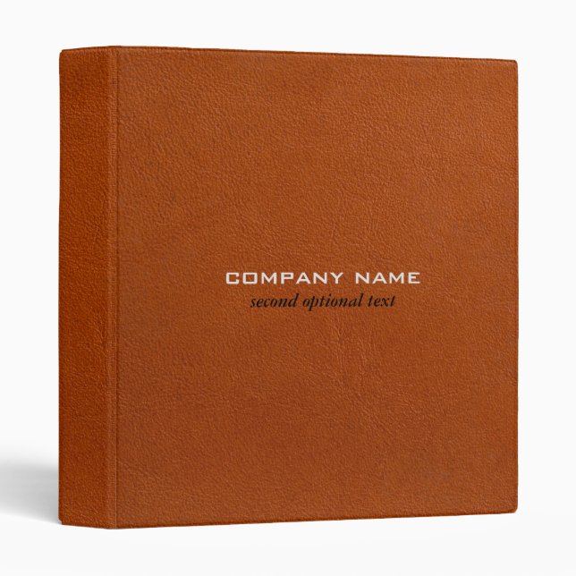 Brown Leather Pattern Simple Look Customized Binder (Front/Spine)