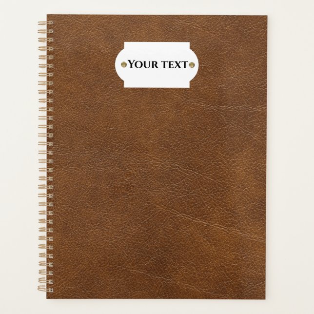 Brown leather  planner (Front)