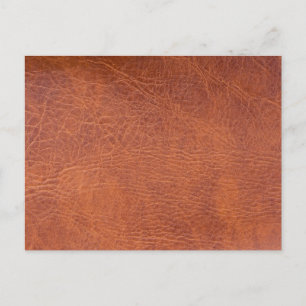 Brown leather postcard