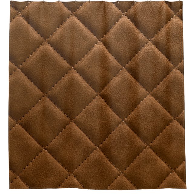 Brown leather, rhombus pattern drawing (Front)