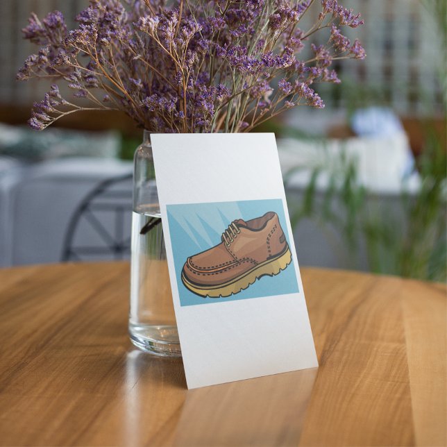 Brown Leather Shoe Retro Work Boot Invitation (Creator Uploaded)