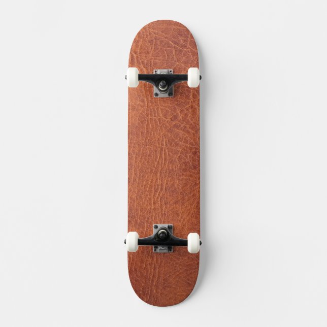 Brown leather skateboard (Front)