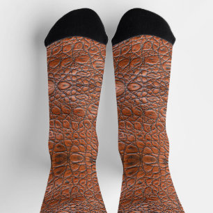 BROWN LEATHER STYLE SOCKS