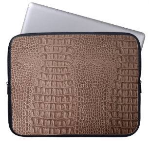 Brown leather texture background close up macroski laptop sleeve