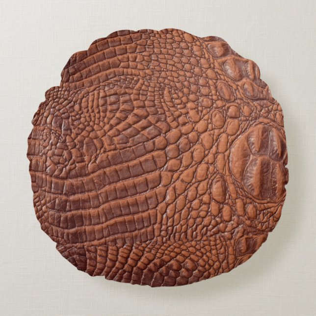 Brown leather texture backgrounddesign,fond,abstra round pillow (Front)