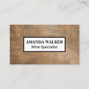 Brown Leather Texture Business Card