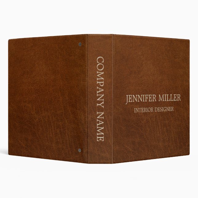 Brown leather texture customer design binder (Background)