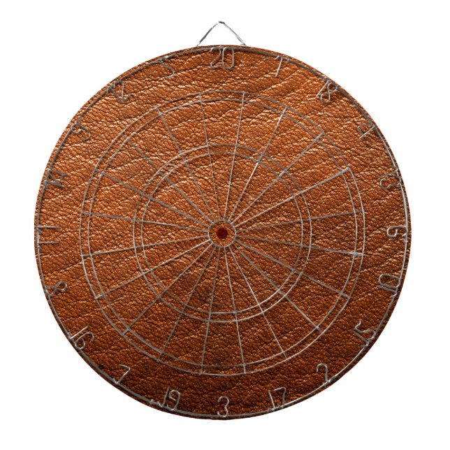 Brown Leather Texture Dart Board (Front)