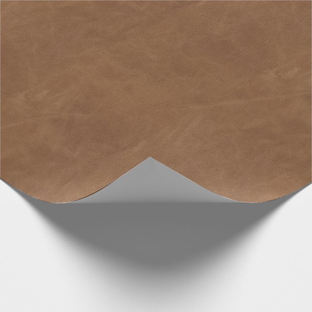 Brown Leather Texture Decoupage Wrapping Paper (Corner)