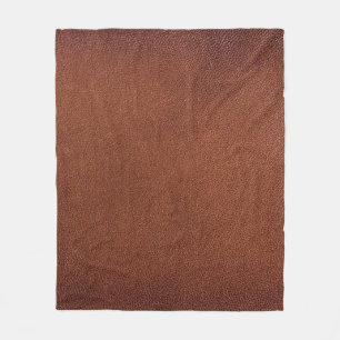 Brown leather texture fleece blanket