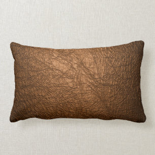 brown leather texture pillow