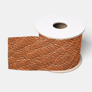 Brown Leather Texture Ribbon Grosgrain Ribbon
