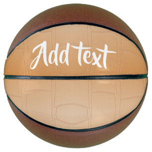 Brown leather textured basketball