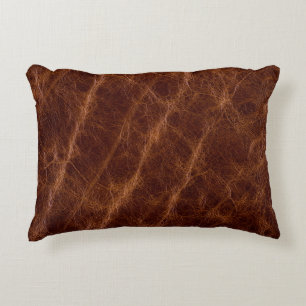 Brown leather textureleather,texture,abstract,acce accent pillow