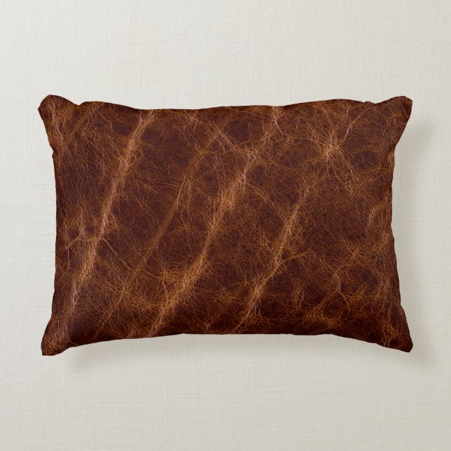 Brown leather textureleather,texture,abstract,acce accent pillow (Front)