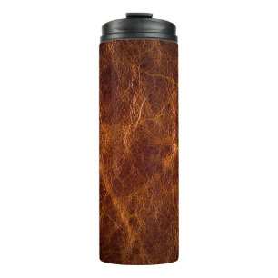 Brown leather textureleather,texture,background,ar thermal tumbler