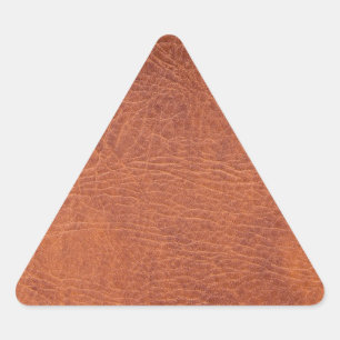 Brown leather triangle sticker