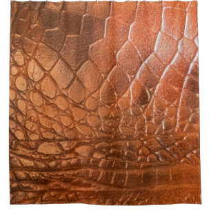 Brown leather with a pattern in the form of a scal