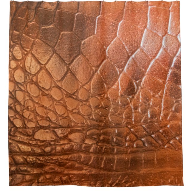 Brown leather with a pattern in the form of a scal (Front)