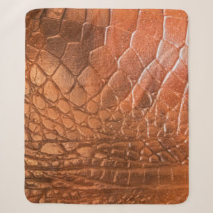 Brown leather with a pattern in the form of a scal sherpa blanket