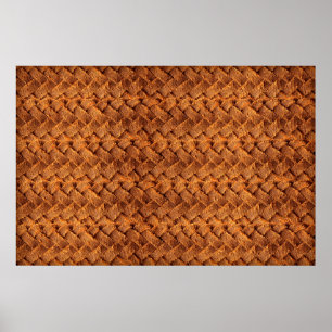 Brown leather woven backgroundleather,brown,backgr poster