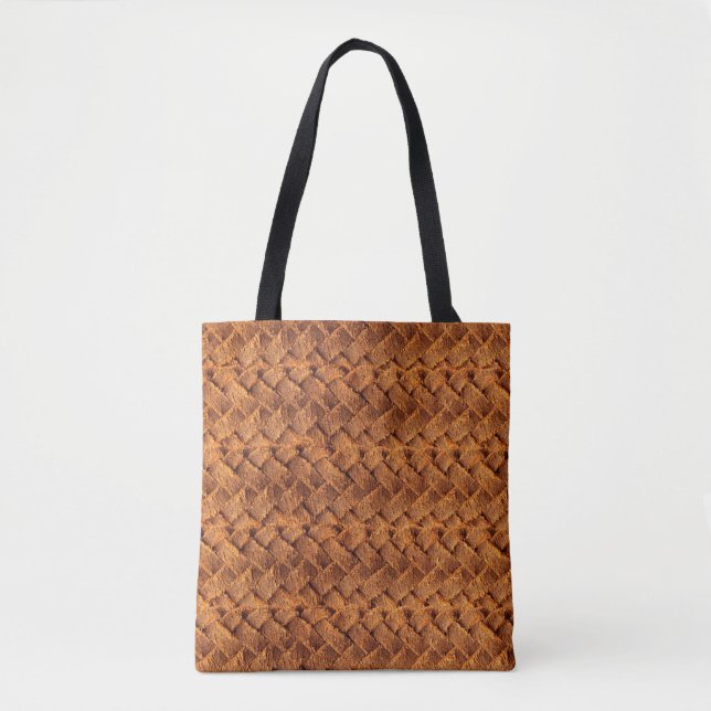 Brown leather woven backgroundleather,brown,backgr tote bag (Front)