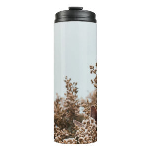 BROWN LEAVES ON BROWN TREE THERMAL TUMBLER