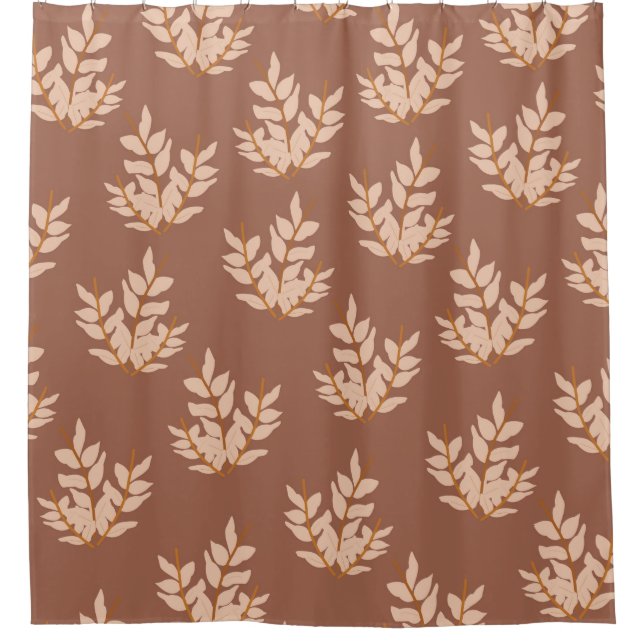 Brown Leaves Vintage Line Leaf Pattern  (Front)