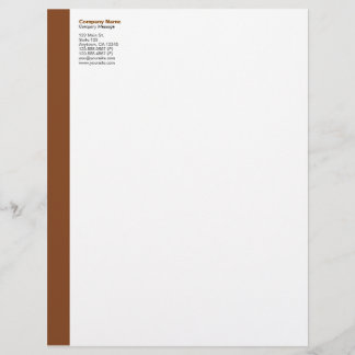 Brown Left Sidebar Letterhead