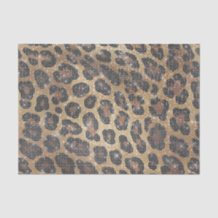 Brown Leopard Animal Sparkle Tissue Paper