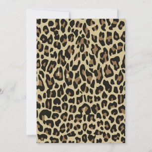 Brown leopard cheetah animal print card