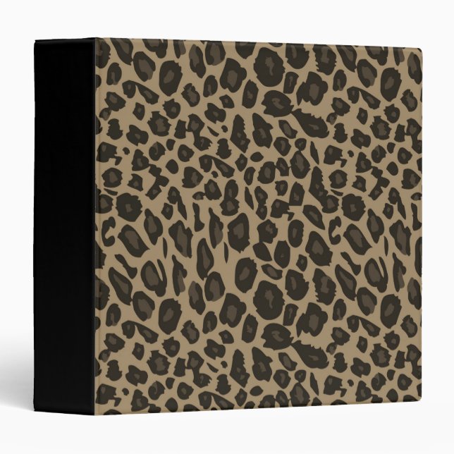 Brown Leopard Print Binder (Front/Spine)