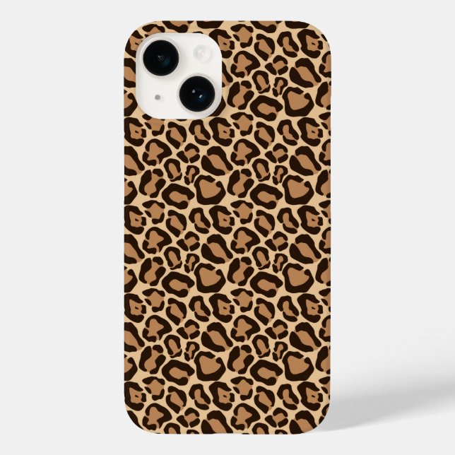 Brown Leopard Print Case-Mate iPhone Case (Back)