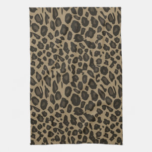 Brown Leopard Print Kitchen Towel